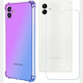 TPU Clear Pouch and Tempered Glass Protector For Samsung Galaxy A04e SGW |