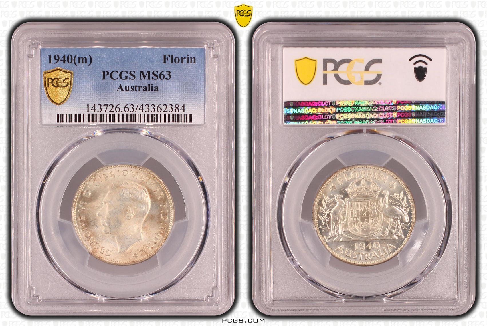 Florin, 1940(m), PCGS MS63