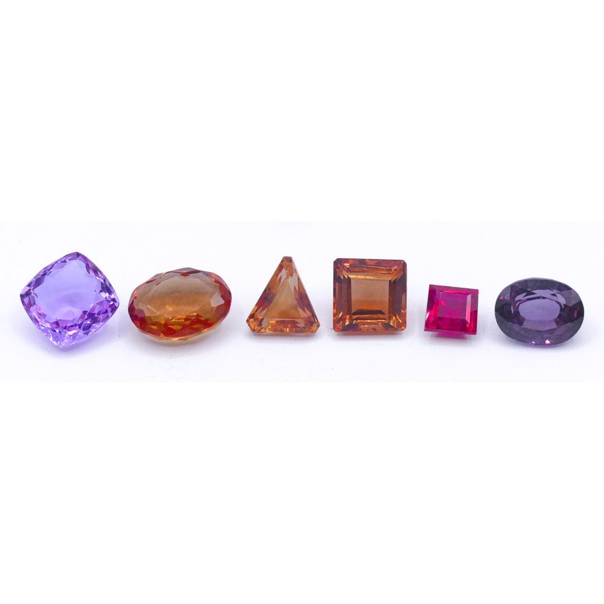 Box 6pc Alexandrite Loose Gemstones 14.55-20.5ct