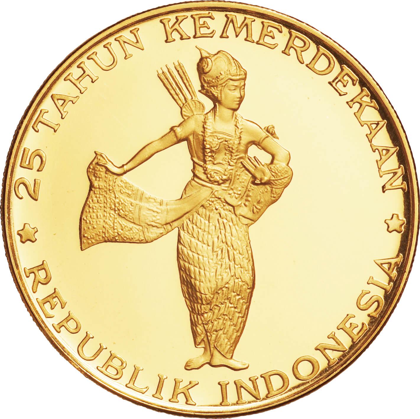 インドネシア-Indonesia. 1970. Gold. 10000ルピア(Rupiah). プルーフ 