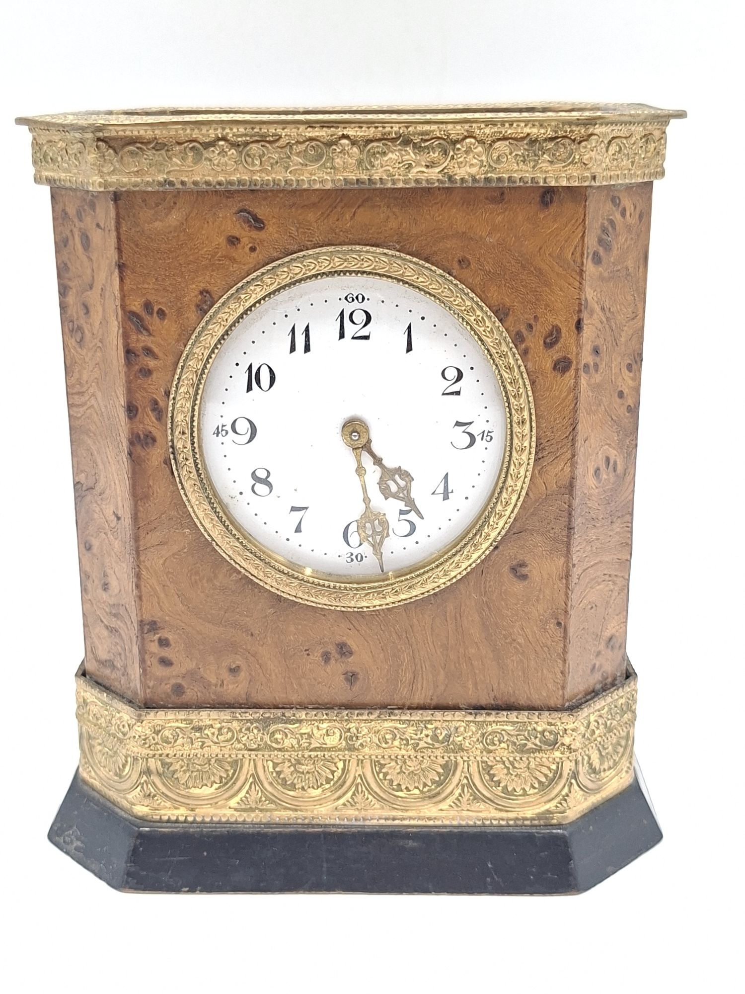 Amboyna Veneer Mantle Clock