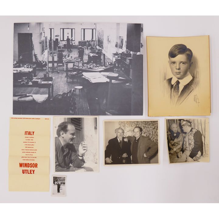 Group Windsor Utley Photographs & Zoe Dusanne Exhibition Broadside- 7pc total- largest 23''