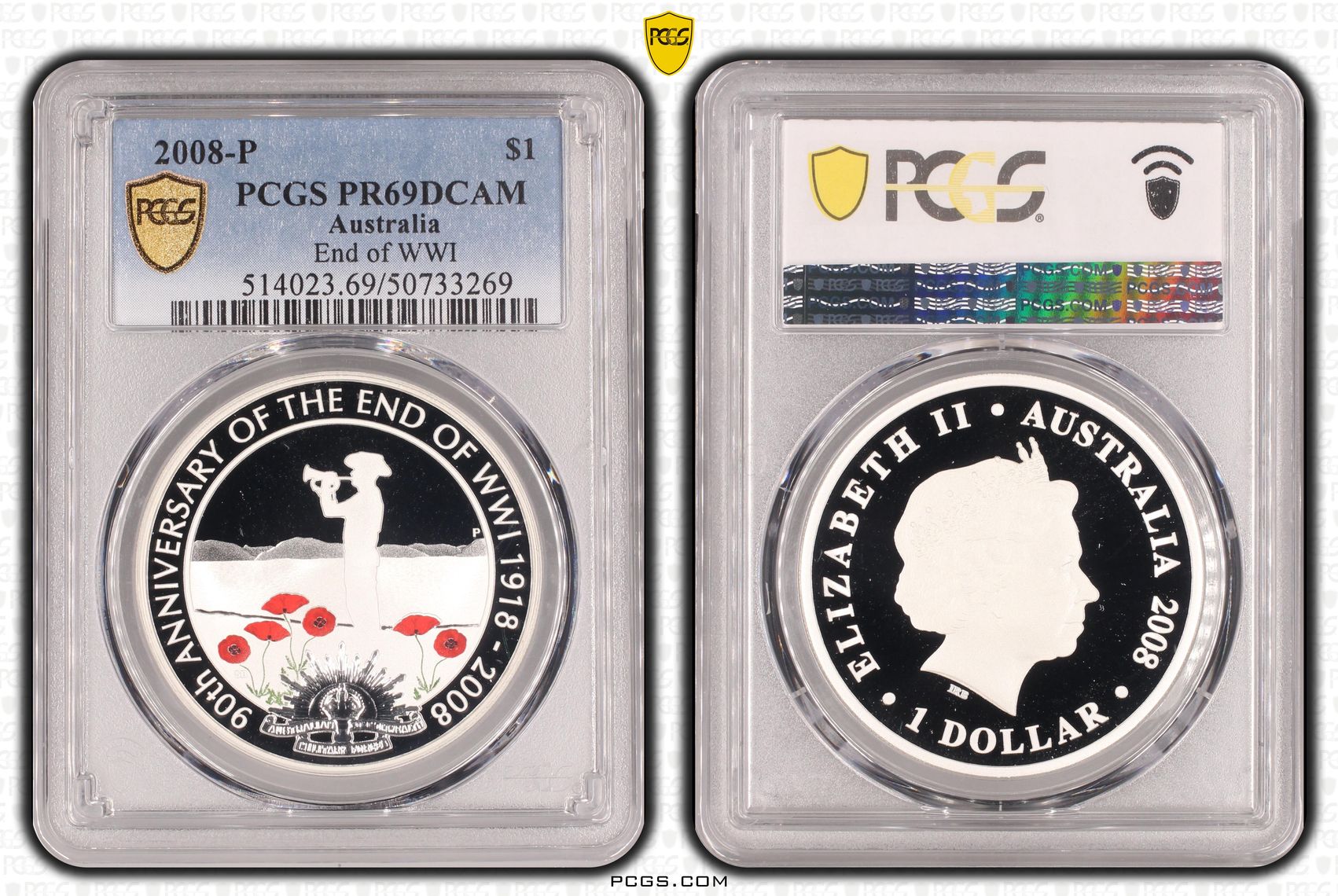 One Dollar, 2008-P, PCGS PR69DCAM