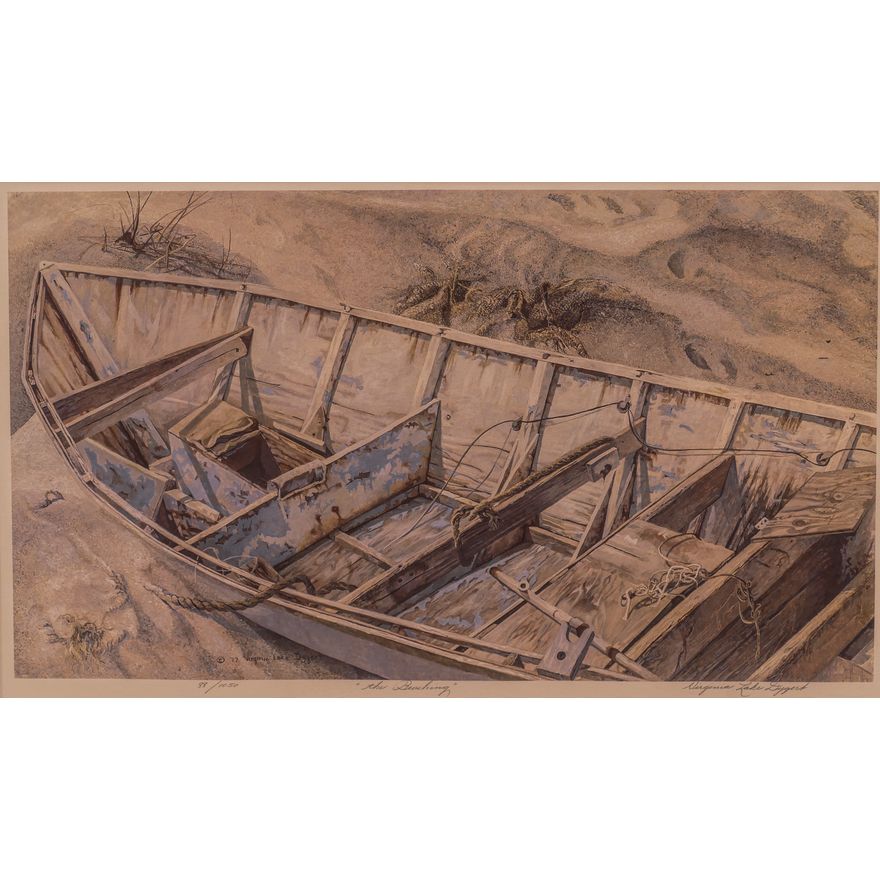 'The Beaching'' S/N Lithograph. Edition 88/1050. Signed Virginia Lake Dygert (c.1977)
