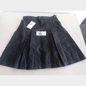SS GIRL S PLEATED SCHOOL SKIRT - GREY (SIZE- 13 YEARS)