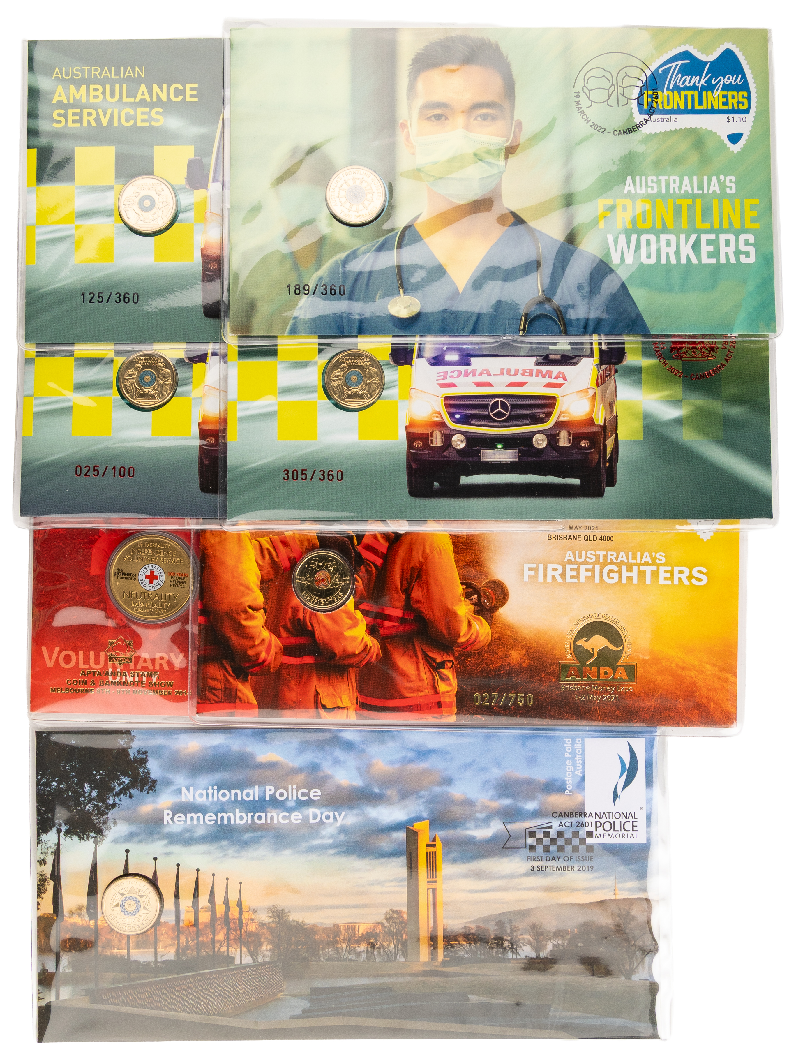 211 · Various - Frontline Workers, One Dollar - Two Dollars, 2014 - 2022,  UNC