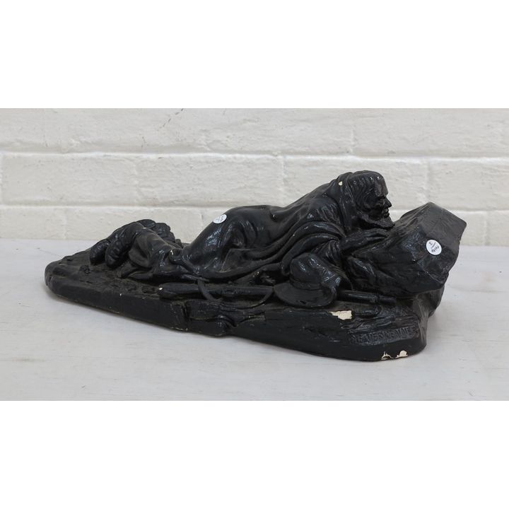 AFTER FREDERIC JOHANNES KRUGER - CAST CERAMIC FIGURE - DIE VERKENNER