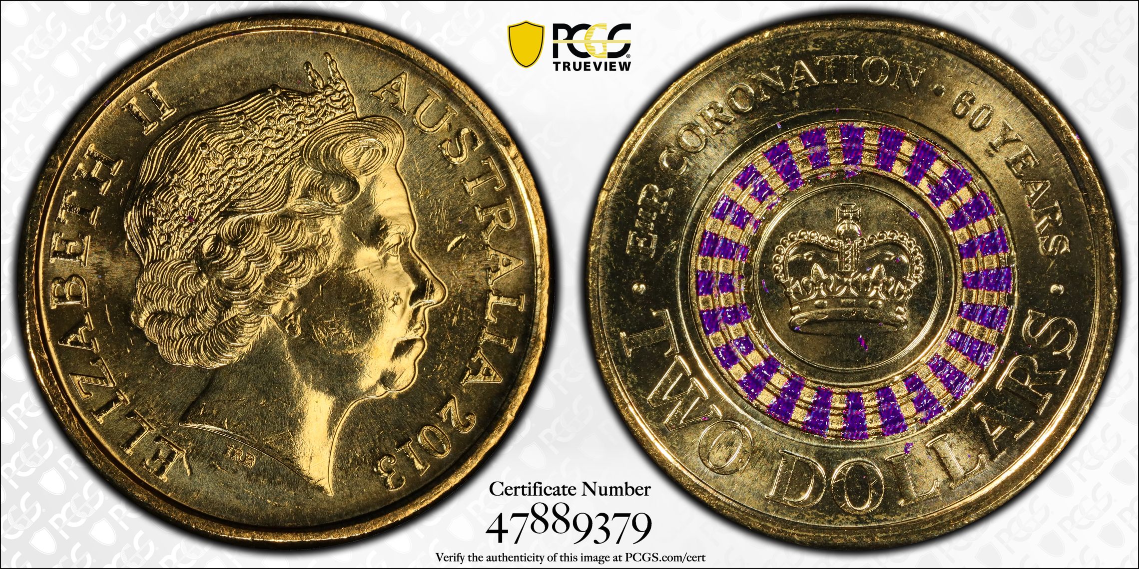 Coronation Colorized, Two Dollar, 2013, PCGS MS64