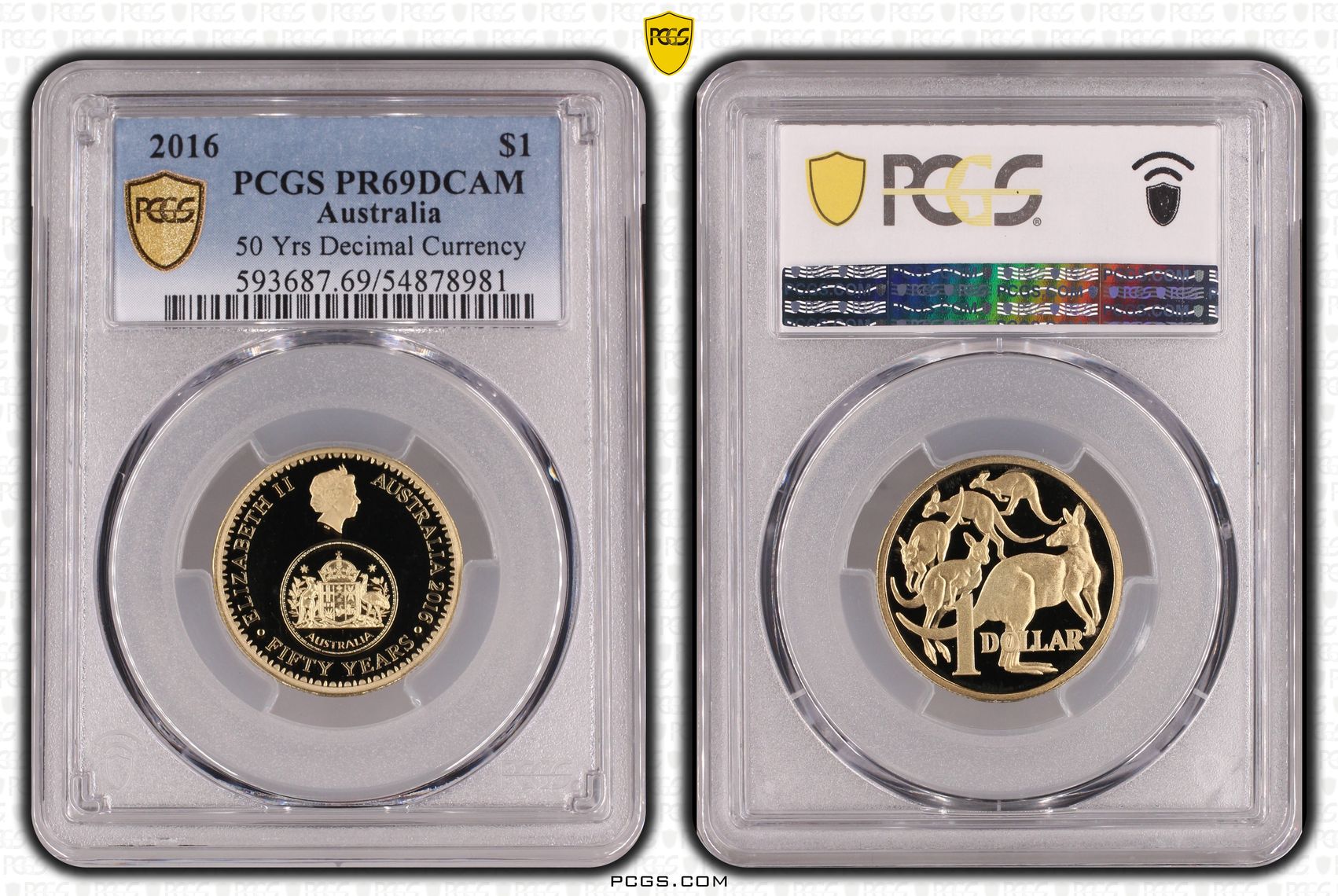 50 Yrs Decimal Currency, One Dollar, 2016, PCGS PR69DCAM