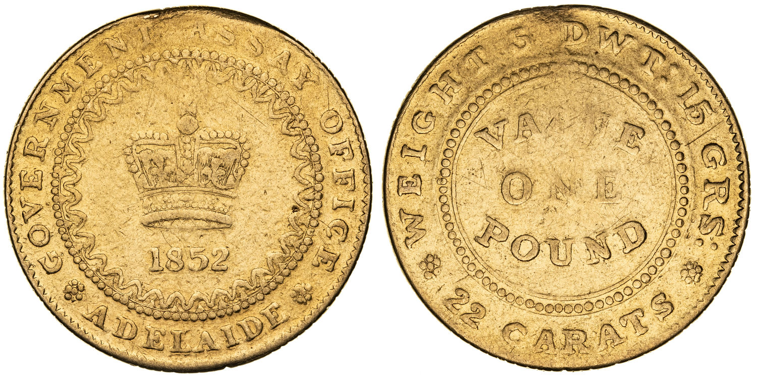 Adelaide Pound - Type 1, 1852, Fine