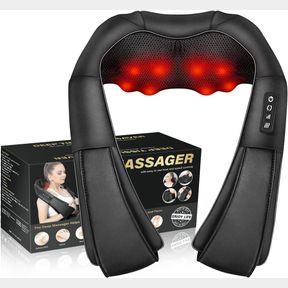 WERTYI SHIATSU NECK MASSAGER, ELECTRIC NECK AND BACK MASSAGER WITH HEAT, 3D KNEADING MASSAGE PILLOW FOR NECK, BACK, SHOULDER, MUSC