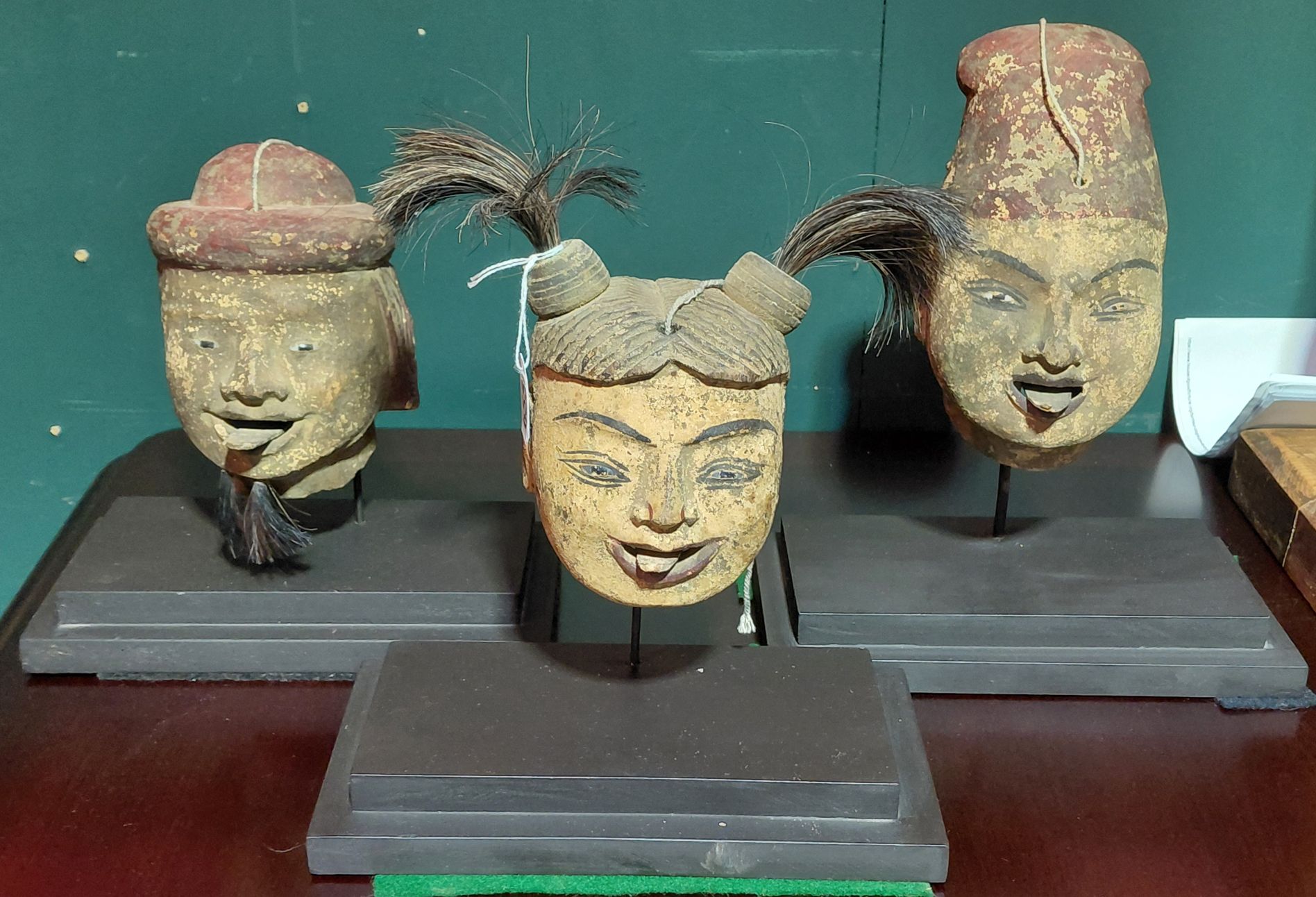 655 · ANTIQUE BURMESE PUPPET CARVINGS