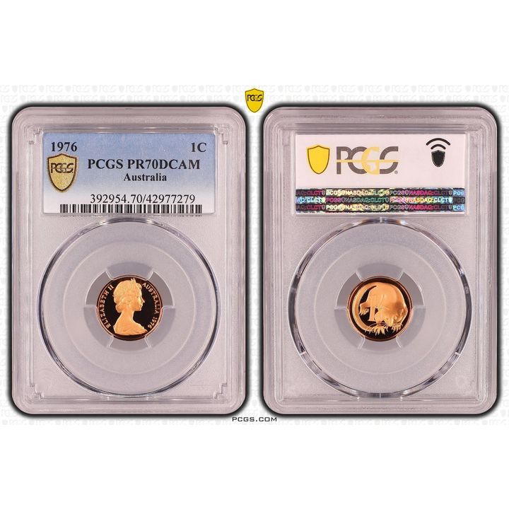 Elizabeth II, One Cent, PR70DCAM , 1976 PCGS POP - 15/0
