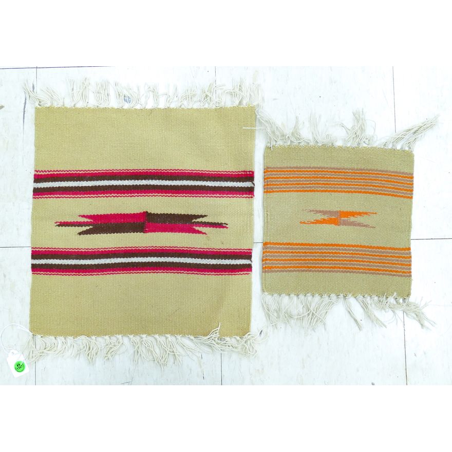2pc Old Southwest Small Woven Mats 10'' to 15''