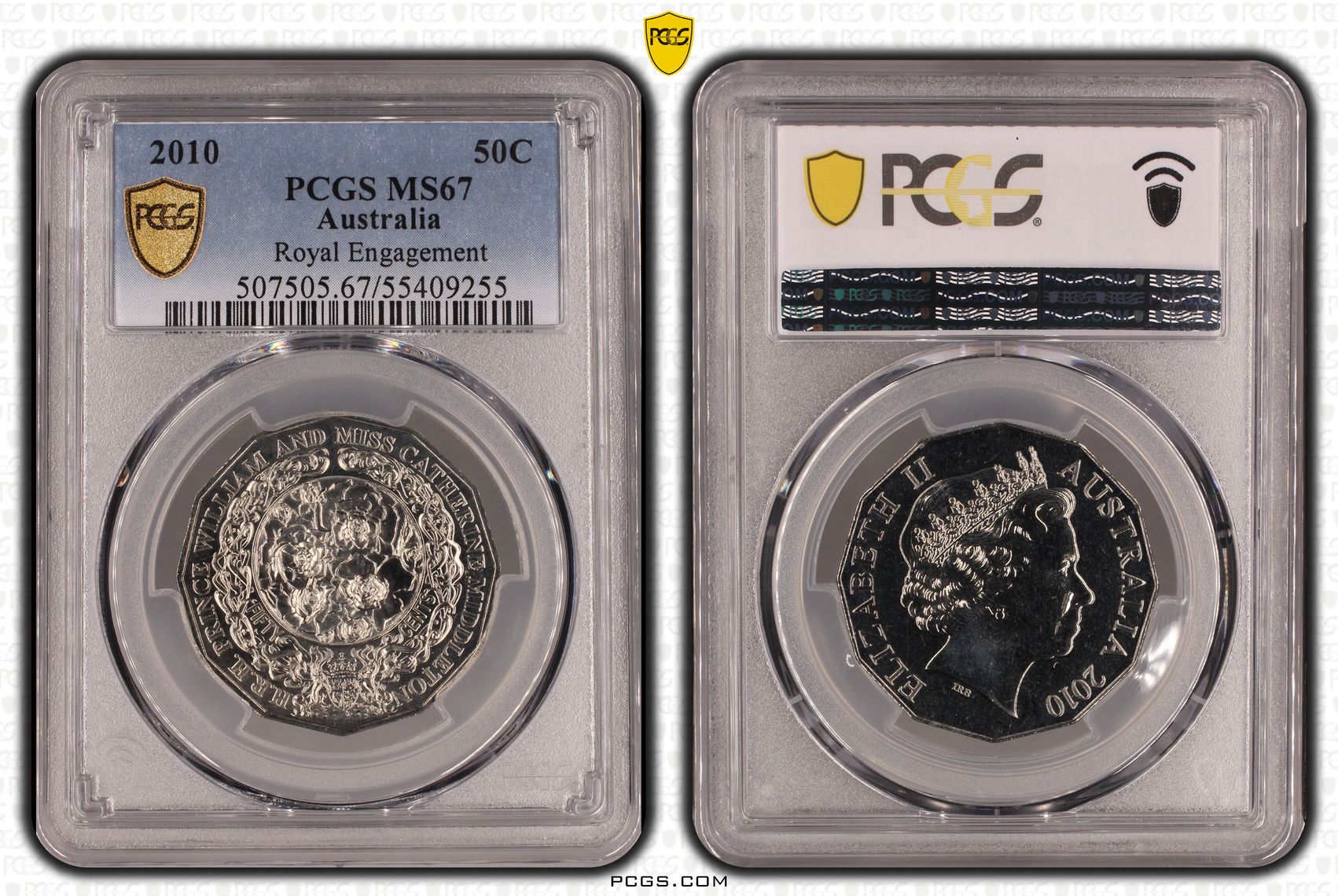 Royal Engagement, Fifty Cent, 2010, PCGS MS67