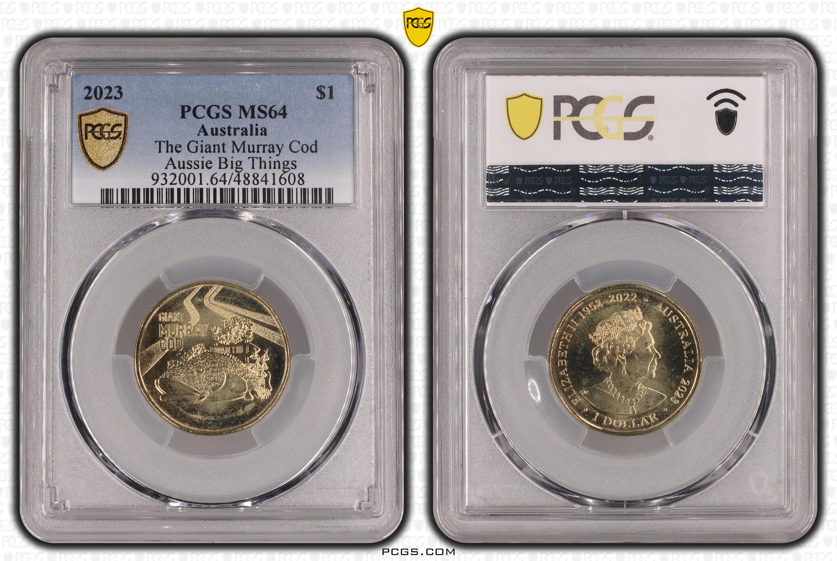 Elizabeth II, The Giant Murray Cod Aussie Big Things , One Dollar, 2023, PCGS MS64