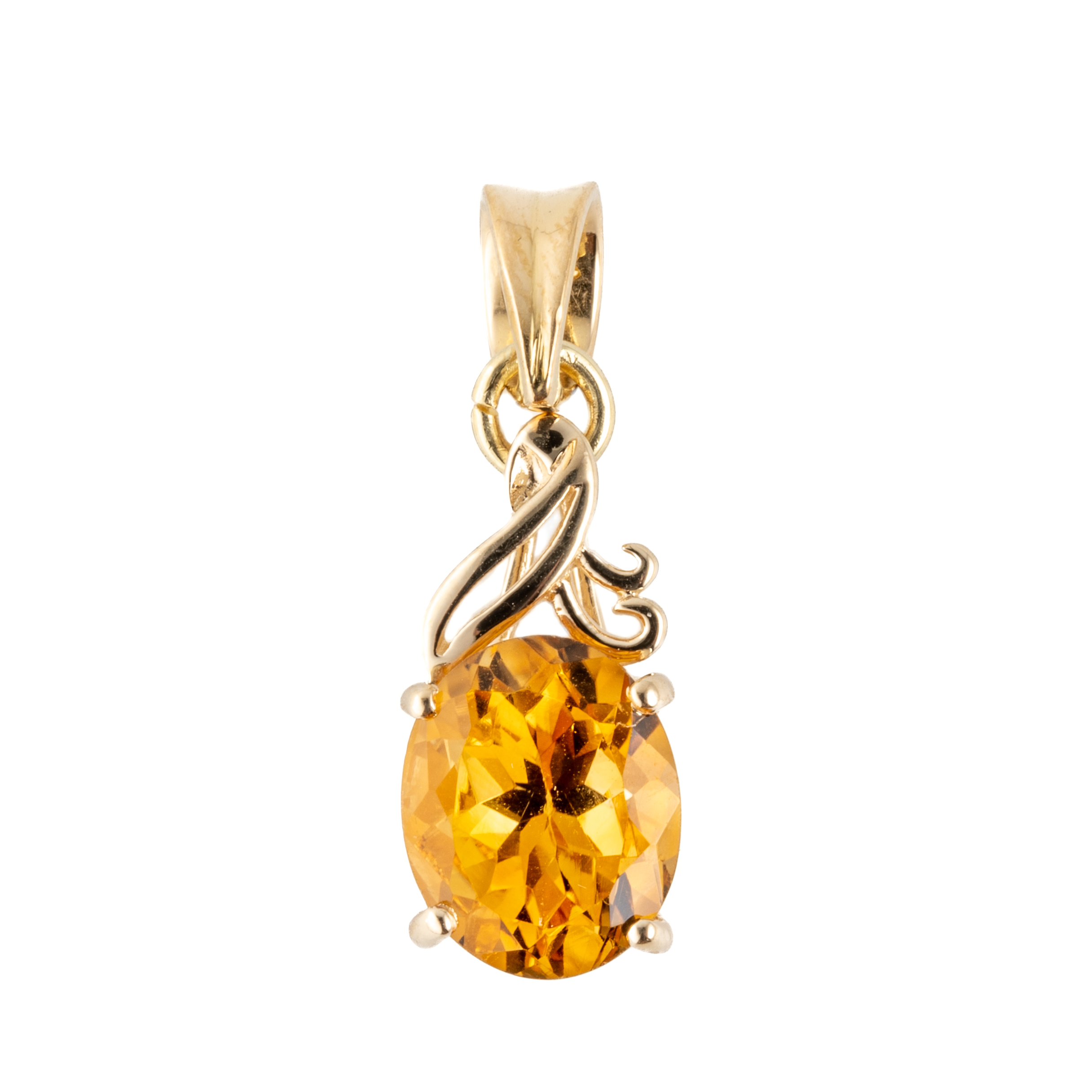 186 · Citrine 9ct Gold Pendant