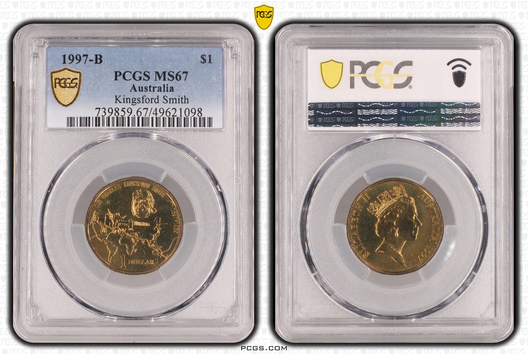 202 · Kingsford Smith , One Dollar, 1997-B, PCGS MS67