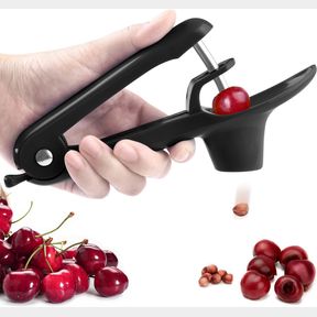 CHERRY PITTER, BRIGHOOT STAINLESS STEEL CHERRY PITTER TOOL CHERRIES CORER WITH LOCK DESIGN FOR MAKING CHERRY JAM, REMOVE CHERRY SE