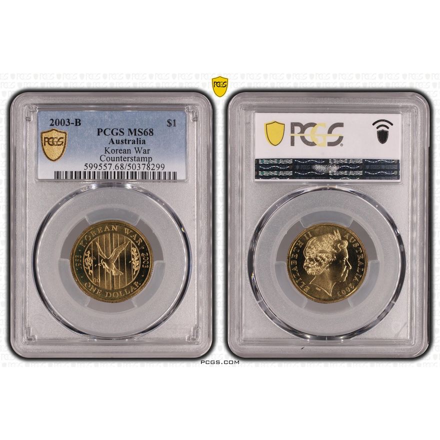 Korean War Counterstamp, POP 6/0, One Dollar, 2003-B, PCGS MS68
