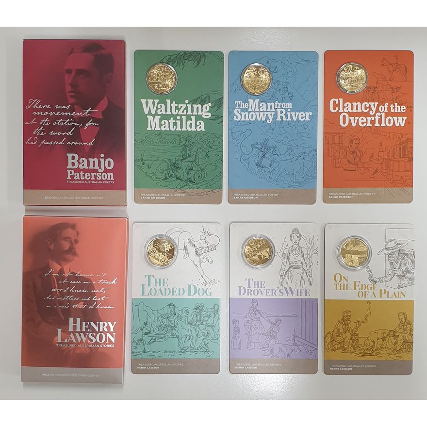 Aus. Three-Coin Sets (x2)
