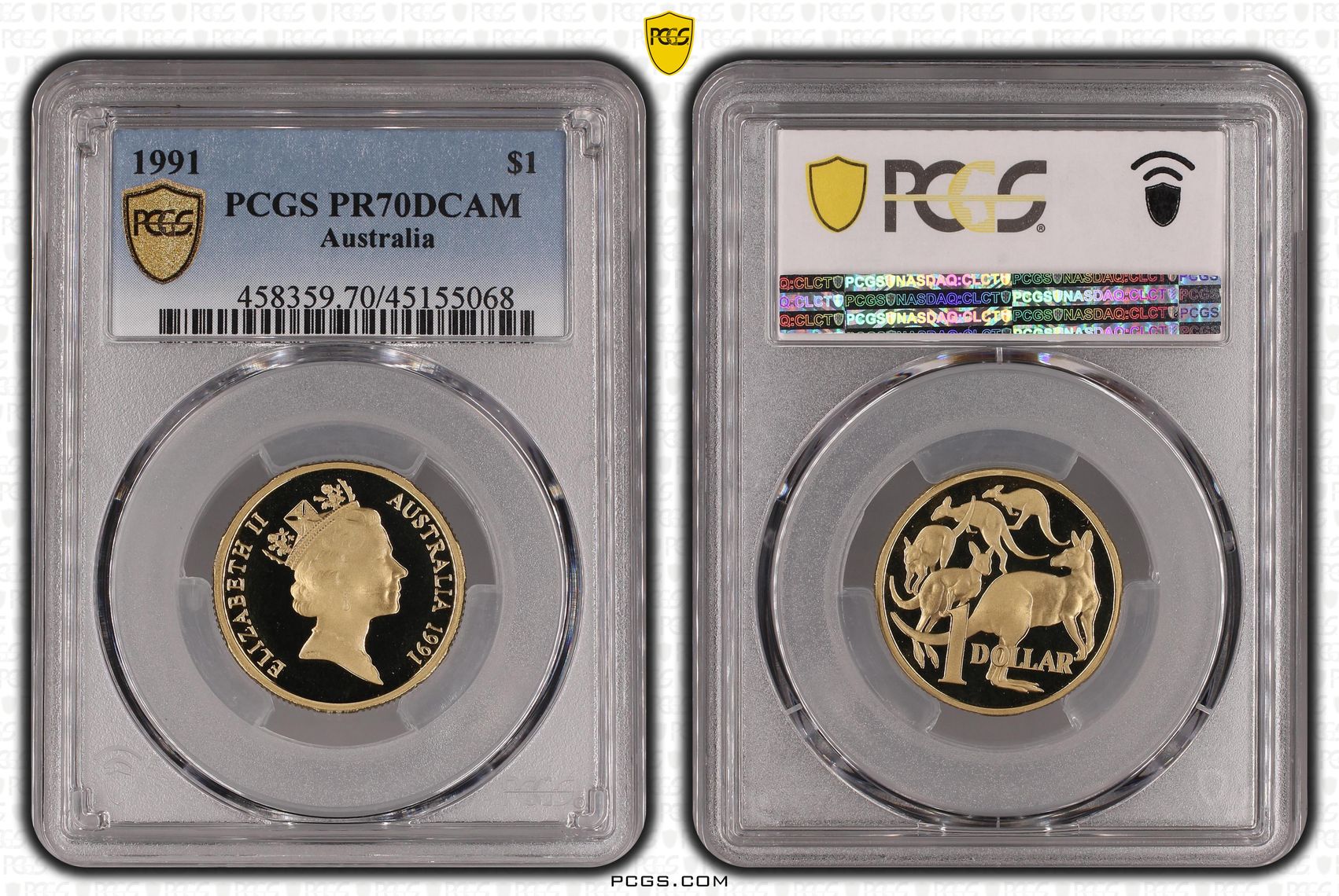 Elizabeth II, One Dollar, 1991, PCGS PR 70DCAM