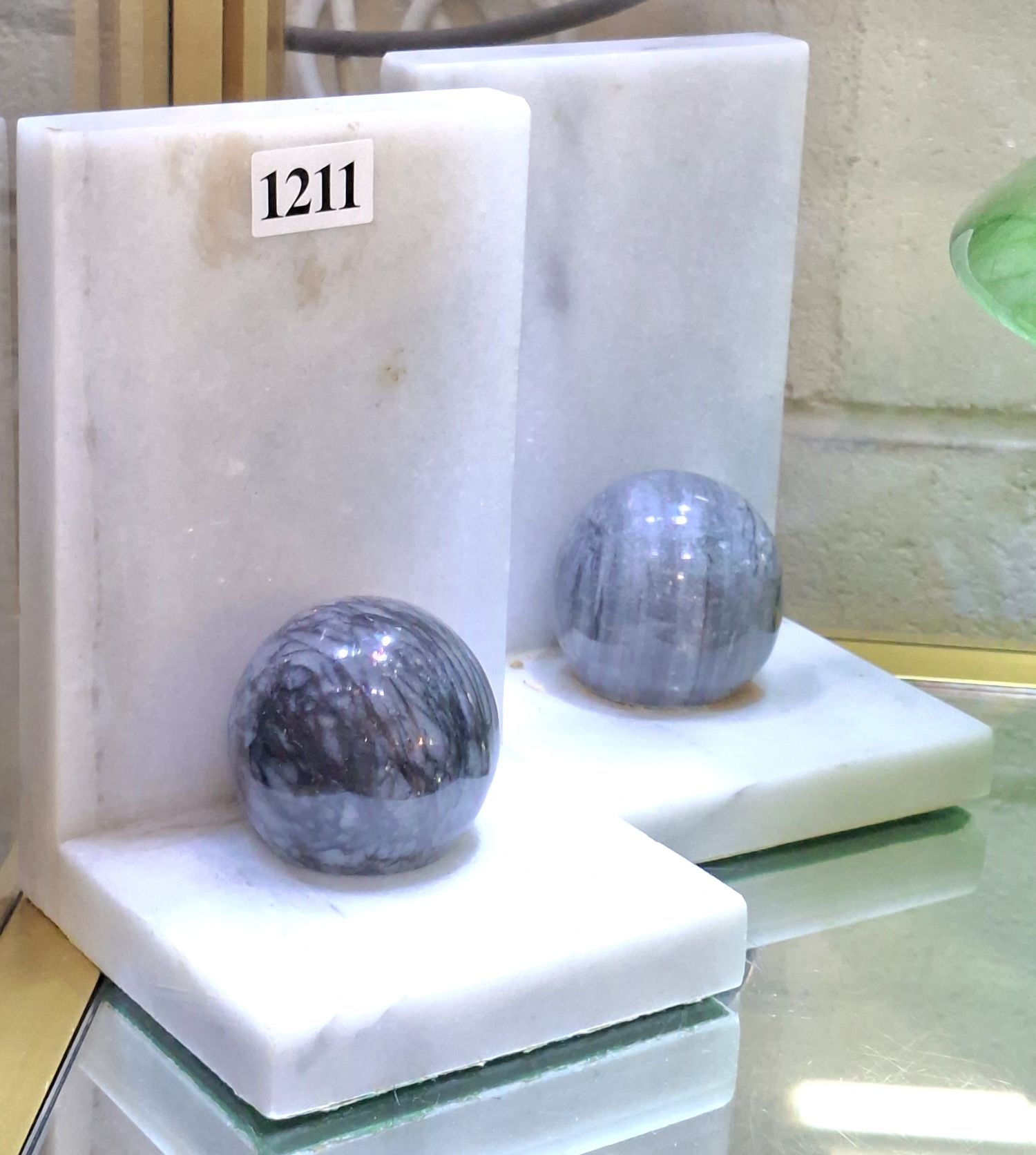 1211 · MARBLE BOOKENDS