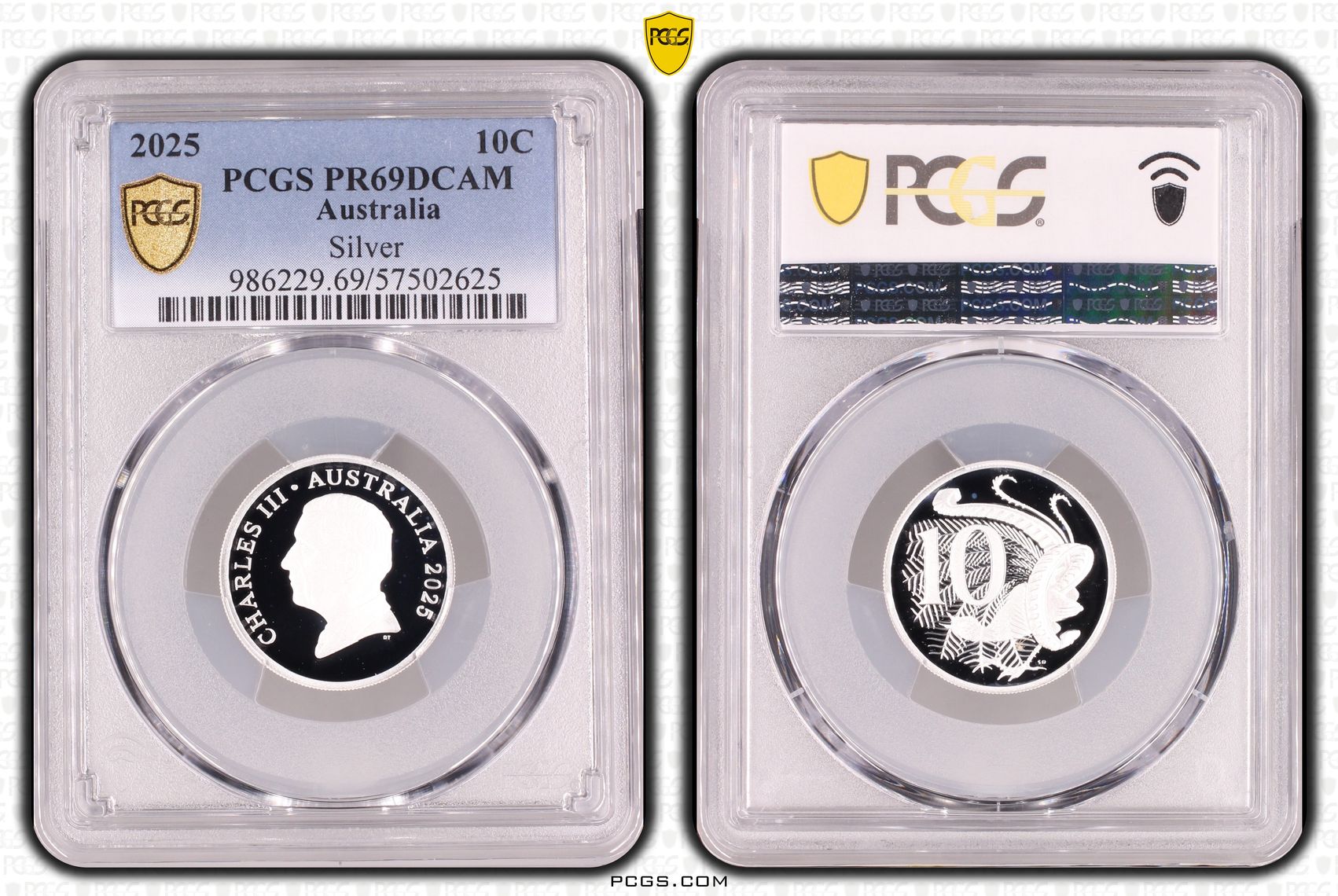 Silver, Ten Cent, 2025, PR69DCAM