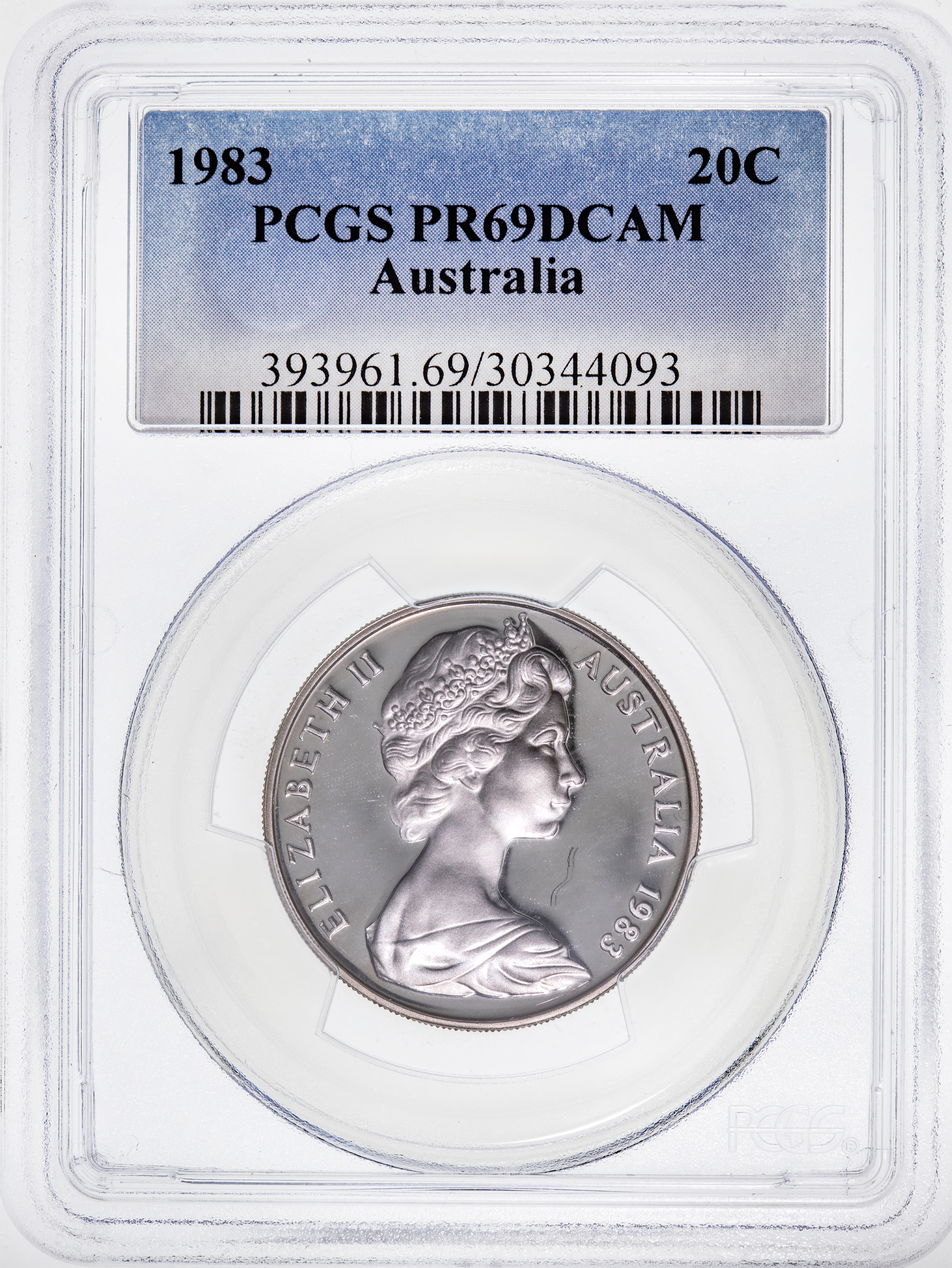 Twenty Cent, 1983, PCGS PR69DCAM
