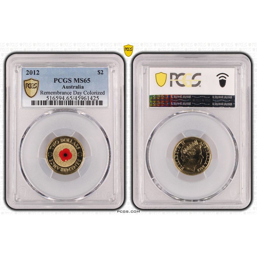 Remembrance Day Colored, Two Dollar, 2012, PCGS MS 65