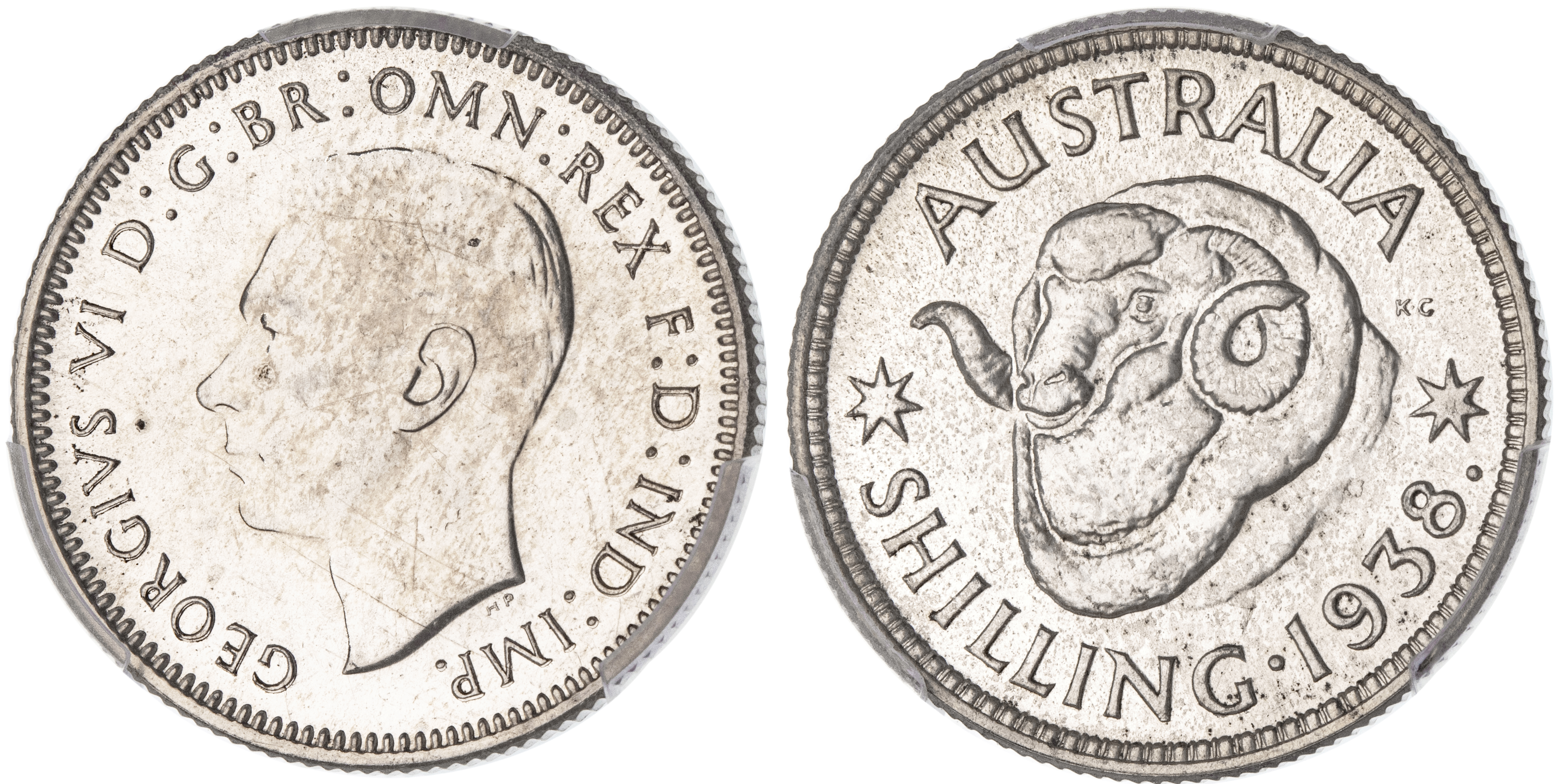 George VI, Shilling, 1938, PCGS PR 61