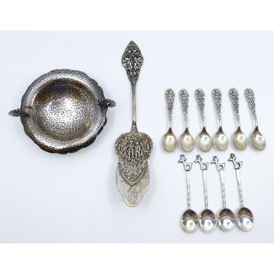 Box .900 Silver Demi Spoons etc. - 234 Grams TW