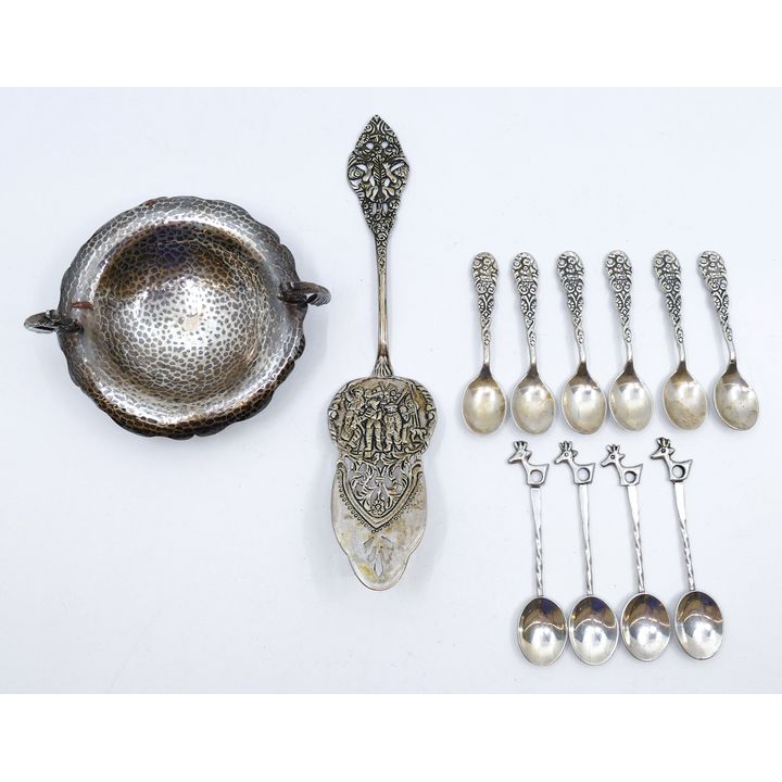Box .900 Silver Demi Spoons etc. - 234 Grams TW