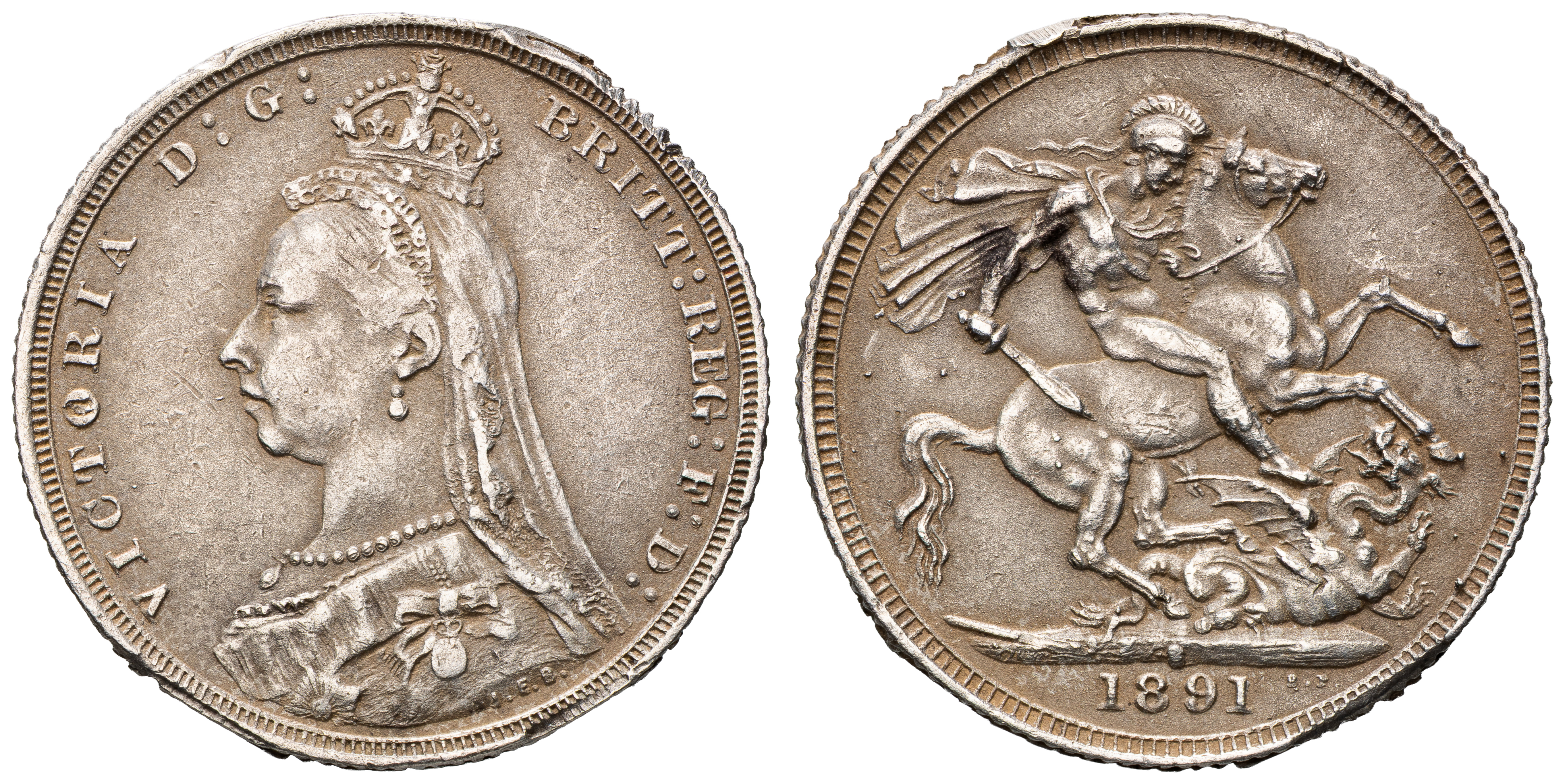 160 · Victoria, Sovereign, 1891-S, VF