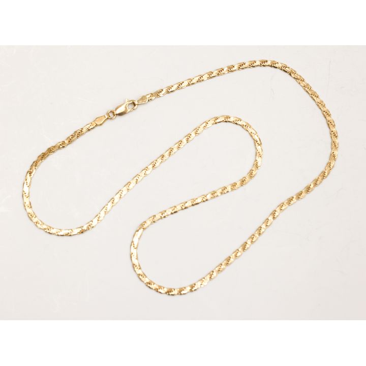 Vior Italian 14k Flat Link 2.7mm Chain Necklace 18