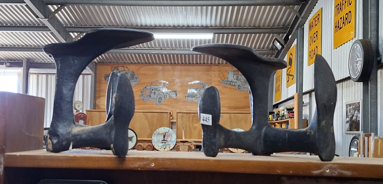 Two Cast Iron Boot Lasts