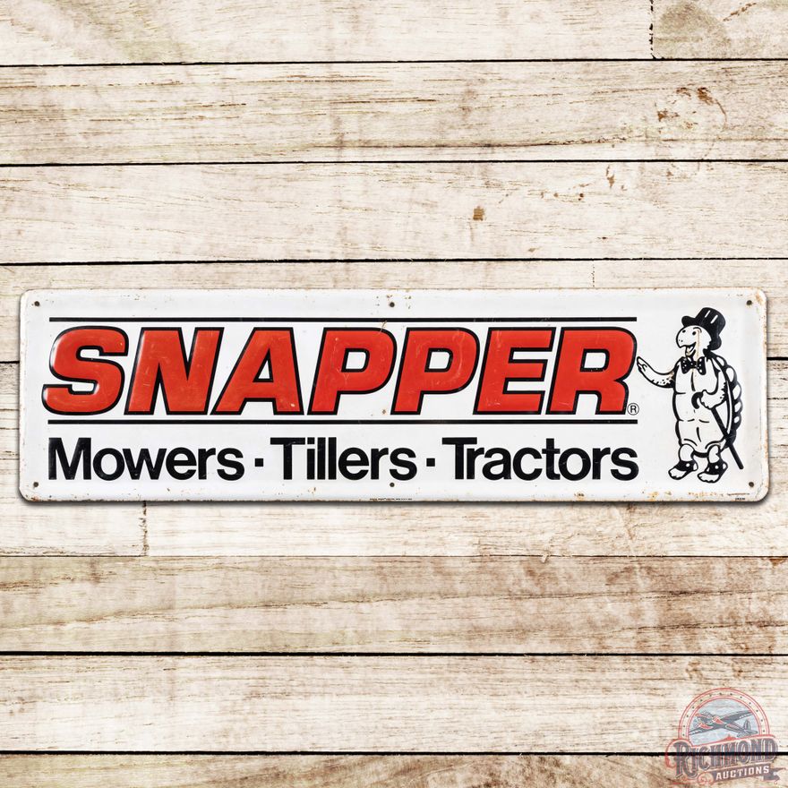 Snapper Mowers Tillers Tractors Embossed SST Sign w/ Turtle