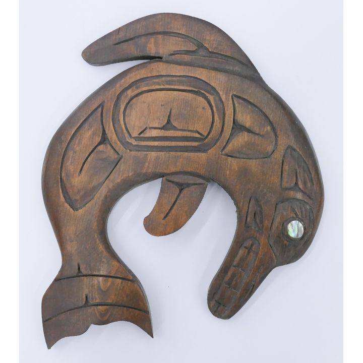 Greg Whitesell NW Coast Dolphin Plaque 11''