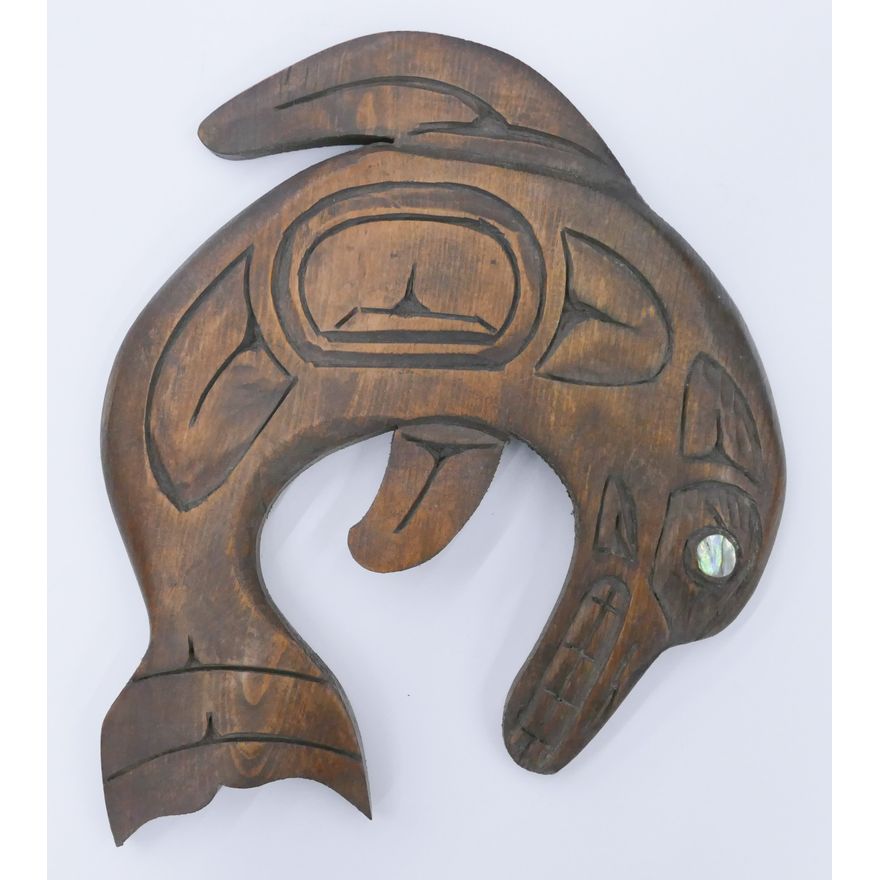 Greg Whitesell NW Coast Dolphin Plaque 11''