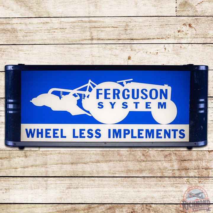 Ferguson System Wheel Less Implements Lighted Advertising Sign