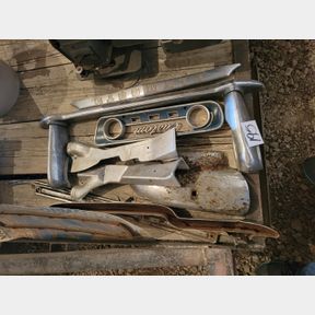 Assortment of Antique Car Chrome and Manifold Covers