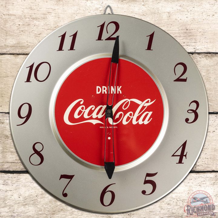 Drink Coca Cola Electric SS Tin Advertising Clock