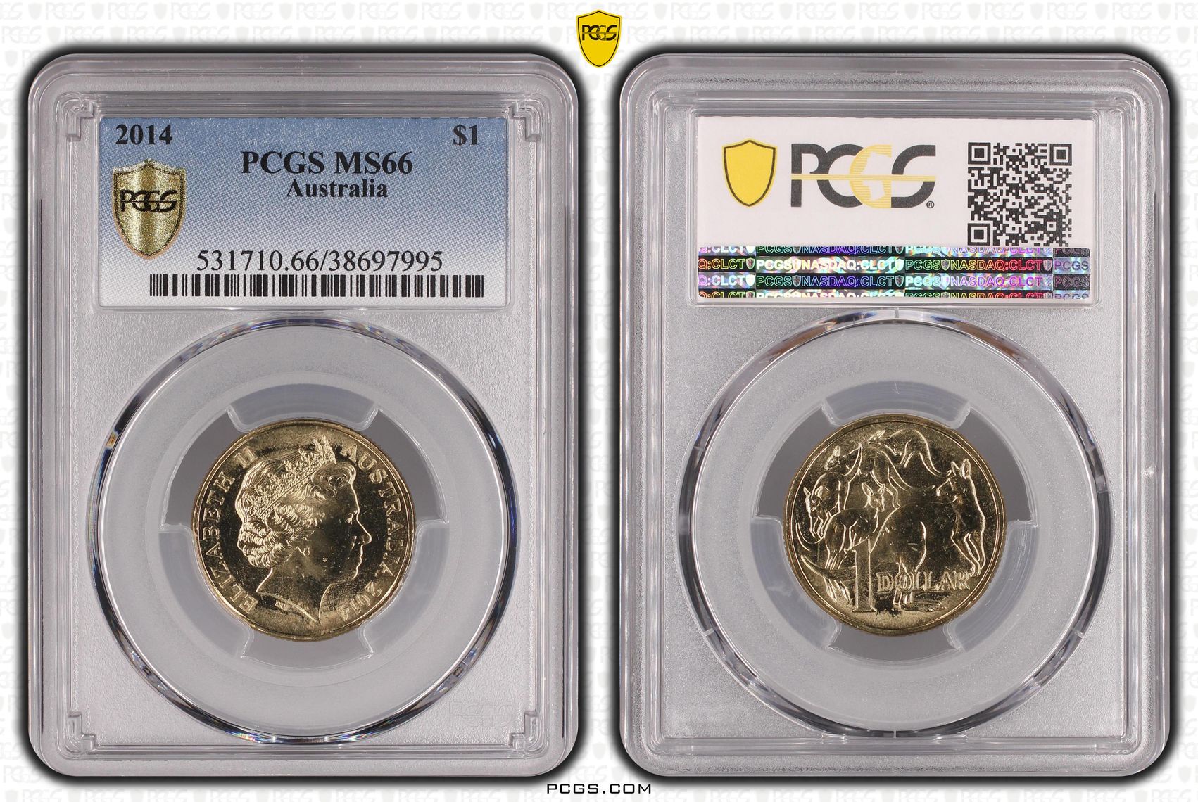 One Dollar, 2014, PCGS MS66