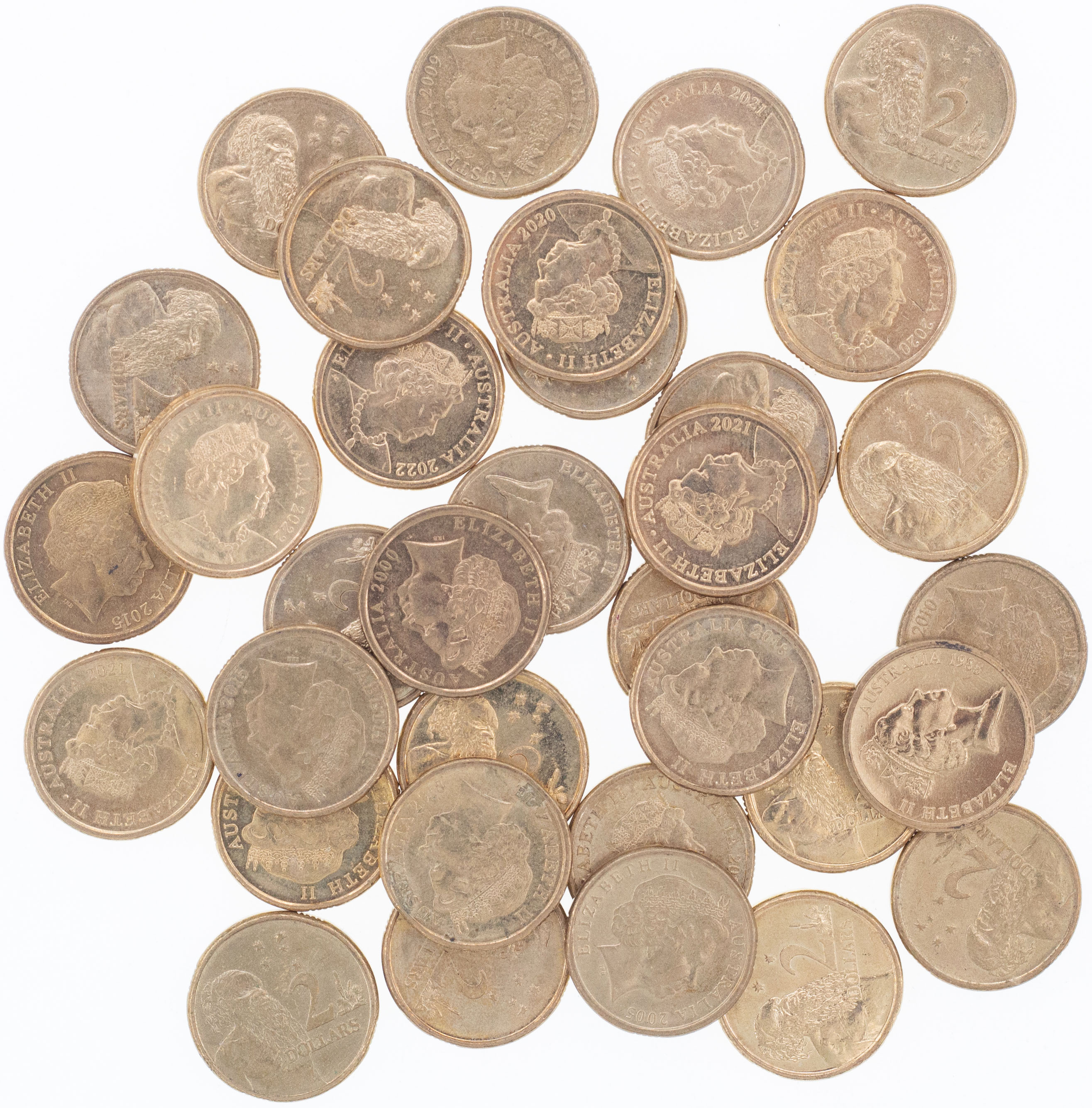 Elizabeth II, Two Dollars, 1988 - 2022, EF - CHU