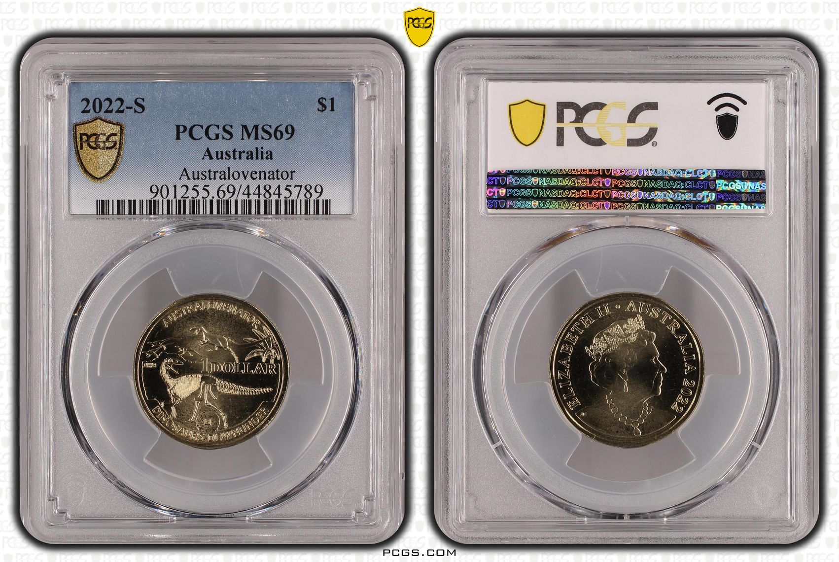 Australovenator Privy Mark, POP 11/0, One Dollar, 2022-S, PCGS MS69
