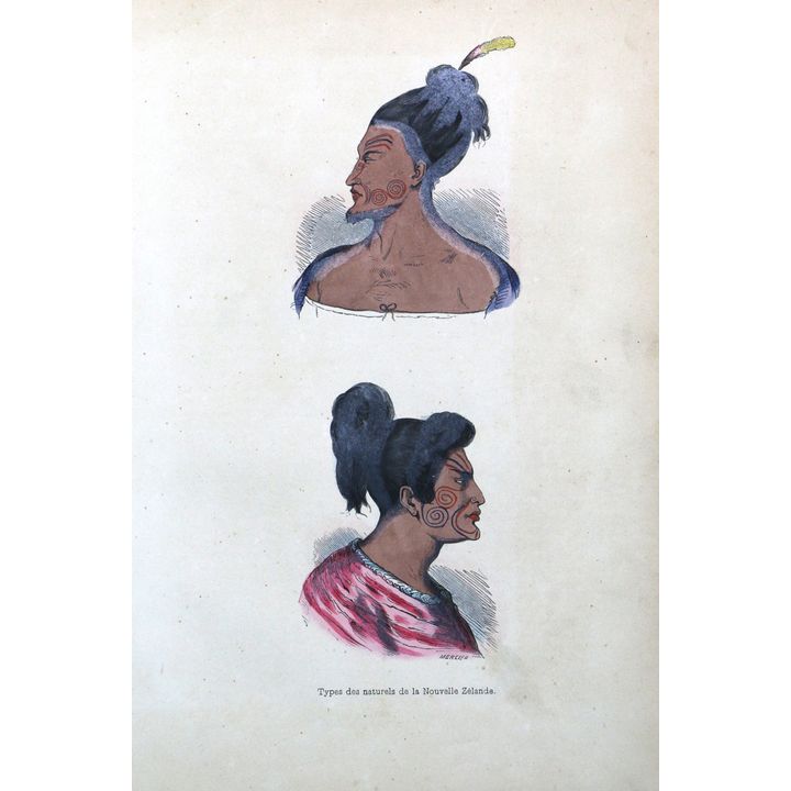 SAINSON, LOUIS AUGUSTE DE; after Auguste Wahlen - Types des naturels de la Nouvell Zelande ... 1843.