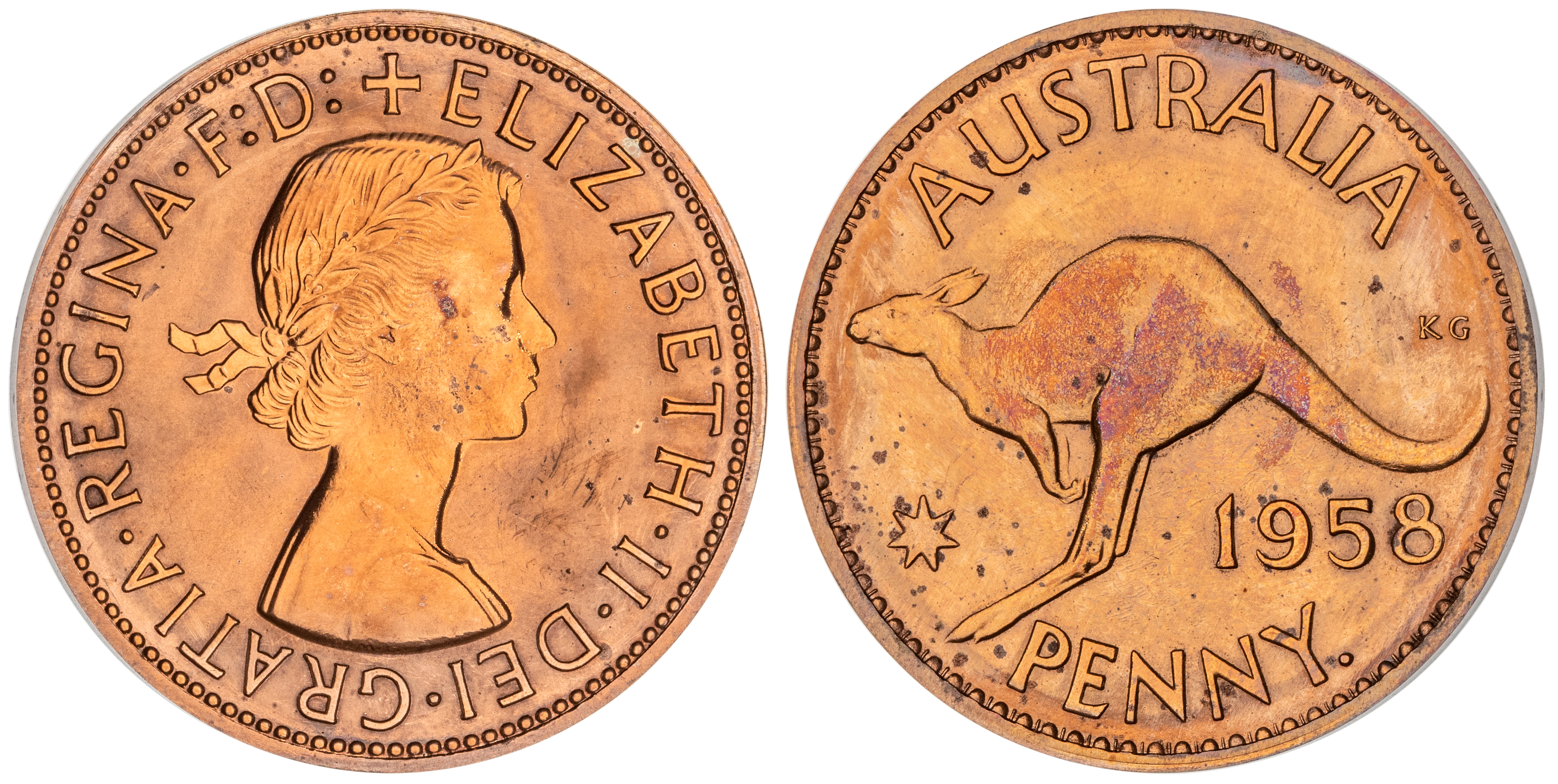 Elizabeth II, Penny, 1958-Y., aFDC