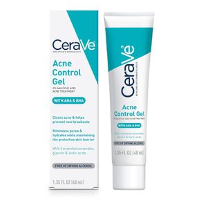 CERAVE ACNE CONTROL GEL, 2% SALICYLIC ACID TREATMENT WITH GLYCOLIC ACID + LACTIC ACIDS + NIACNIAMIDE, ACNE GEL HELPS CLEAR BLEMISH