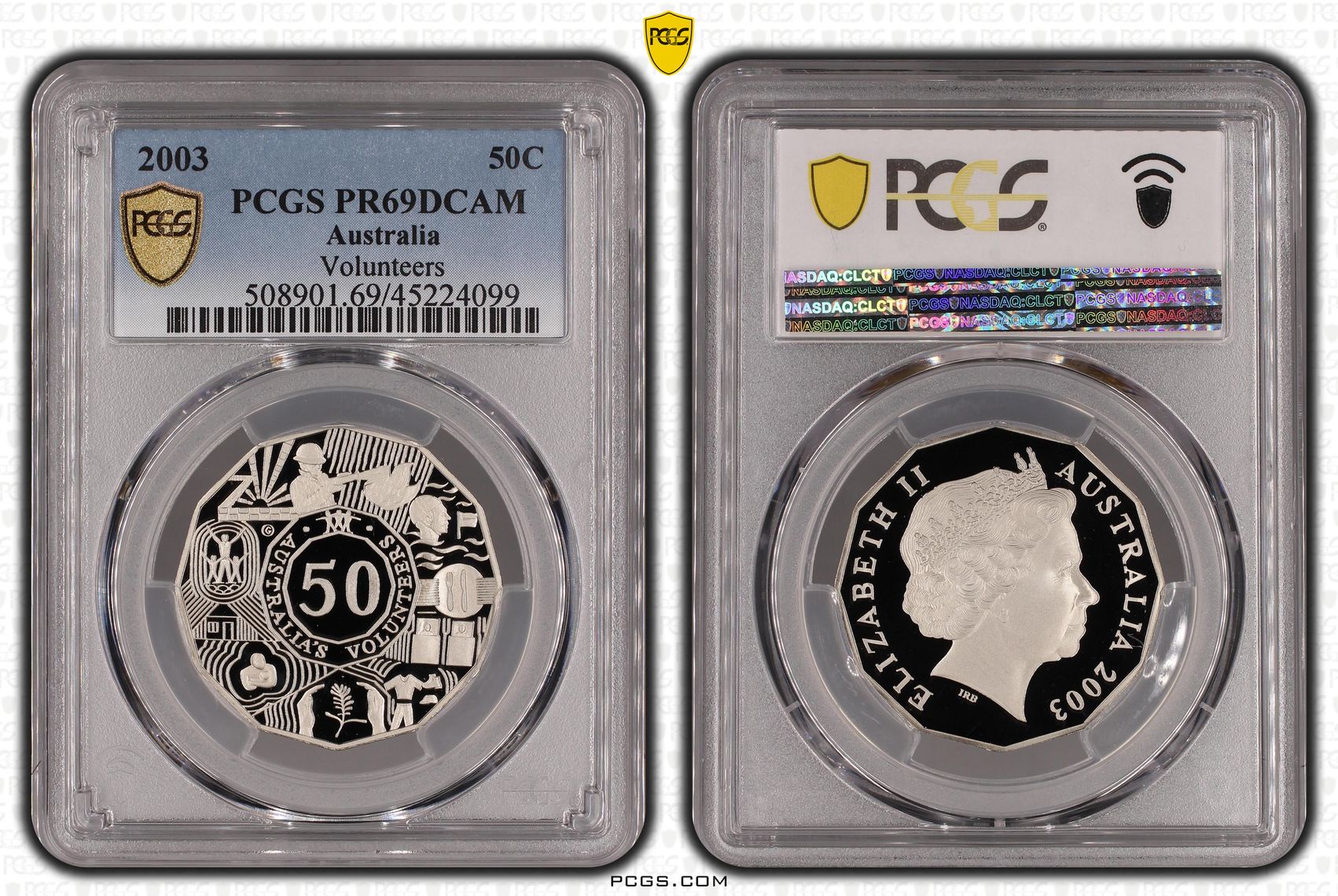 Volunteers, Fifty Cent, 2003, PCGS PR69DCAM