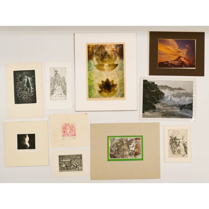 Box 10pc Modern Etchings and Photography.